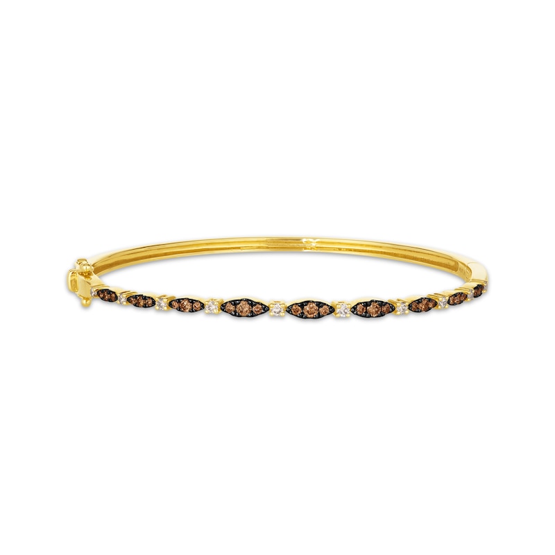 Le Vian Venetian Mosaic Diamond Bangle Bracelet 5/8 ct tw 14K Honey Gold