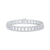 Thumbnail Image 1 of Men's Diamond Curb Chain Bracelet 1 ct tw Sterling Silver 8.5&quot;