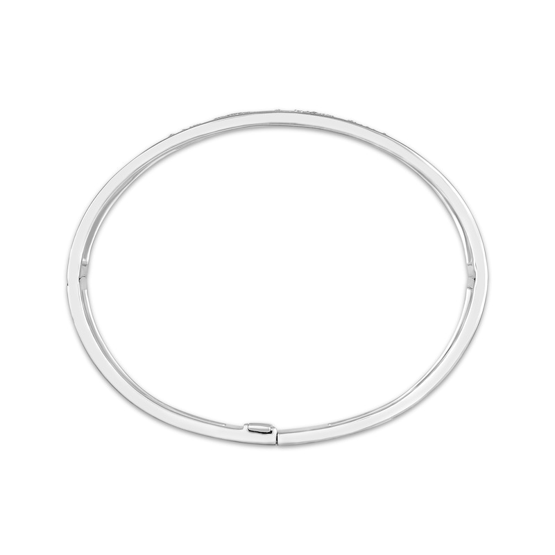 Main Image 3 of Diamond &quot;Faith&quot; Bangle Bracelet 1/3 ct tw Sterling Silver