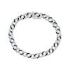 Thumbnail Image 1 of Black & White Diamond Curb Chain Bracelet 1 ct tw Sterling Silver 7&quot;