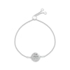 Thumbnail Image 1 of Diamond Accent &quot;Cat Mom&quot; Disc Bolo Bracelet Sterling Silver