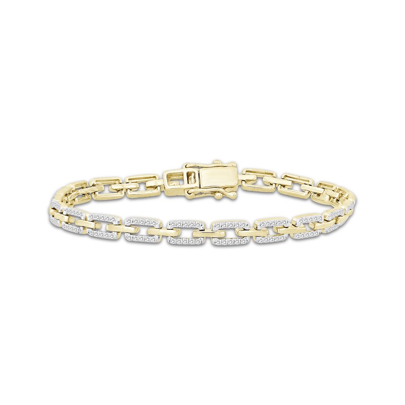 Linked Always Diamond Chain Link Bracelet 1 ct tw 10K Yellow Gold 7"