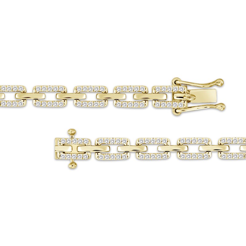 Main Image 3 of Linked Always Diamond Chain Link Bracelet 1 ct tw 10K Yellow Gold 7&quot;