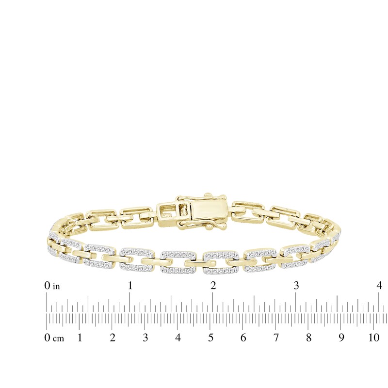 Main Image 5 of Linked Always Diamond Chain Link Bracelet 1 ct tw 10K Yellow Gold 7&quot;