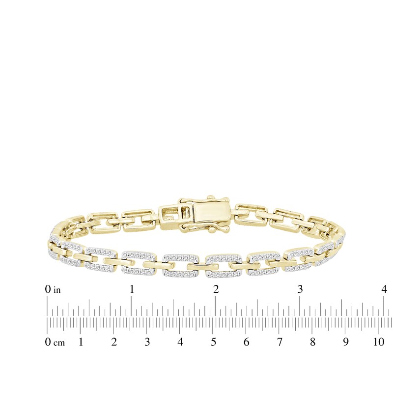 Linked Always Diamond Chain Link Bracelet 1 ct tw 10K Yellow Gold 7"