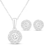 Thumbnail Image 1 of KAY Lab-Grown Diamonds Necklace & Stud Earrings Set 1-1/2 ct tw 10K White Gold