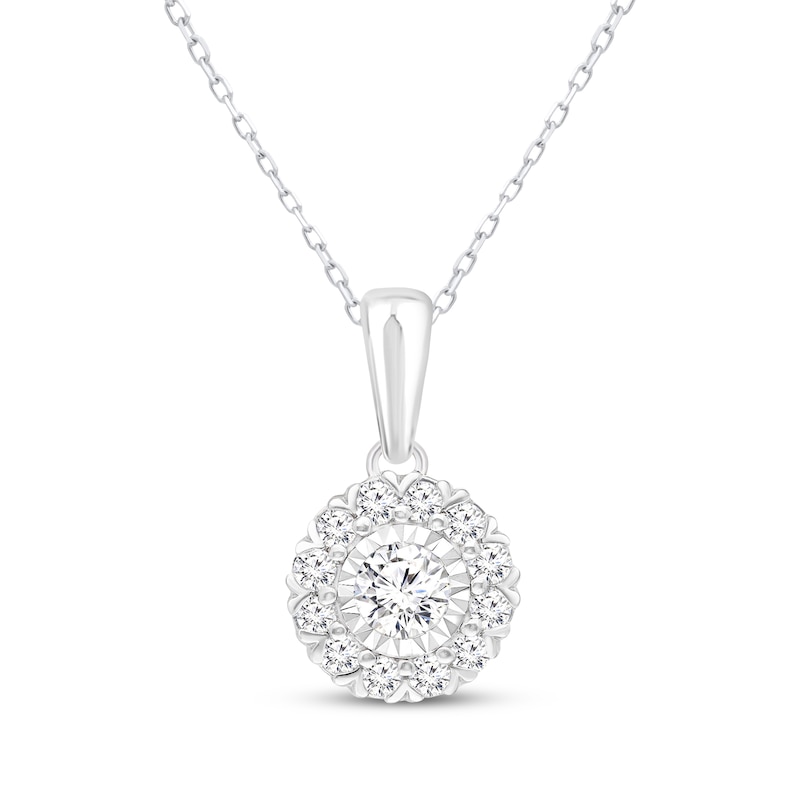 Main Image 2 of KAY Lab-Grown Diamonds Necklace & Stud Earrings Set 1-1/2 ct tw 10K White Gold