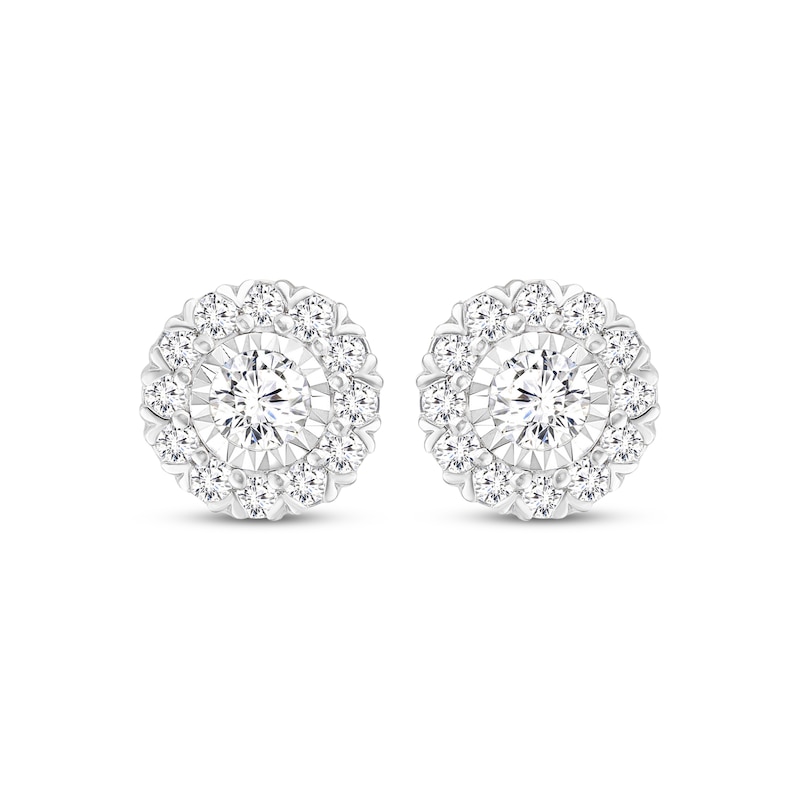 Main Image 3 of KAY Lab-Grown Diamonds Necklace & Stud Earrings Set 1-1/2 ct tw 10K White Gold