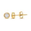 Thumbnail Image 1 of Round-Cut Diamond Bezel-Look Solitaire Stud Earrings 1/10 ct tw 10K Yellow Gold (J/I3)