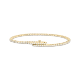 Diamond Tennis Bracelet with Magnetic Clasp 1 ct tw 10K Yellow Gold 7"