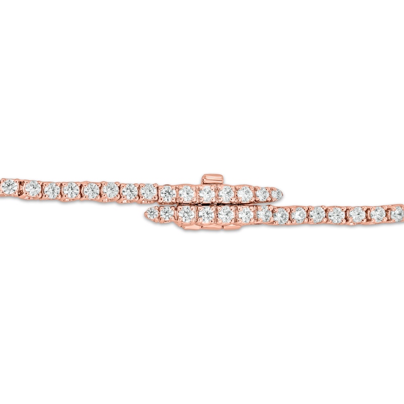 Main Image 2 of Diamond Tennis Bracelet with Magnetic Clasp 2 ct tw 10K Rose Gold 7&quot;
