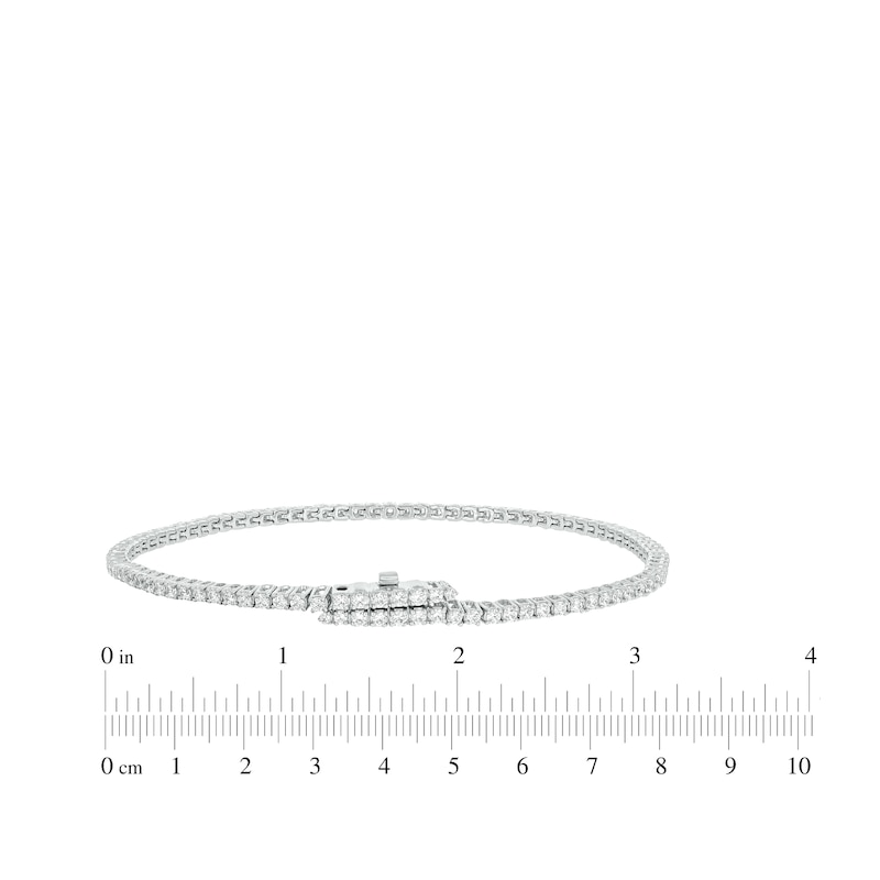 Main Image 3 of Diamond Tennis Bracelet with Magnetic Clasp 2 ct tw 10K White Gold 7&quot;