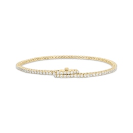 Diamond Tennis Bracelet with Magnetic Clasp 2 ct tw 10K Yellow Gold 7"
