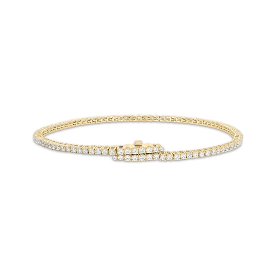 Diamond Tennis Bracelet with Magnetic Clasp 2 ct tw 10K Gold 7