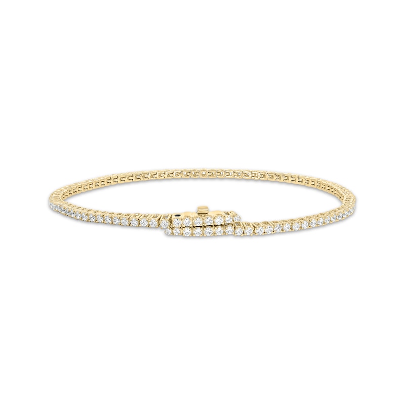 Main Image 1 of Diamond Tennis Bracelet with Magnetic Clasp 2 ct tw 10K Yellow Gold 7"