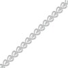 Thumbnail Image 1 of Diamond Sideways Heart Link Bracelet 1/10 ct tw Sterling Silver 7.5"