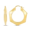 Thumbnail Image 2 of Hollow Hexagon-Shaped Hoop Earrings 14K Yellow Gold