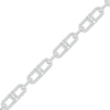 Thumbnail Image 2 of Baguette & Round-Cut Diamond Mariner Chain Bracelet 1 ct tw 10K White Gold 7&quot;