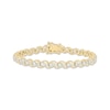Thumbnail Image 1 of Baguette & Round-Cut Diamond S-Link Bracelet 1-3/4 ct tw 10K Yellow Gold 7&quot;