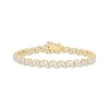 Thumbnail Image 0 of Baguette & Round-Cut Diamond S-Link Bracelet 1-3/4 ct tw 10K Yellow Gold 7"