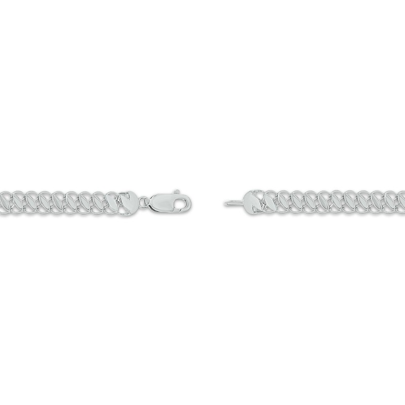 Diamond Vintage-Style Link Bracelet 1/4 ct tw 10K White Gold 7"