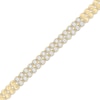 Thumbnail Image 1 of Diamond Two-Row Vintage-Style Bracelet 1/3 ct tw 10K Yellow Gold 7"