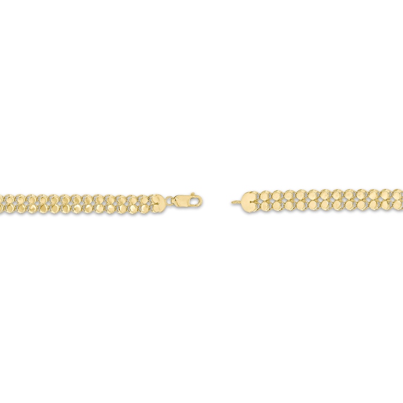 Diamond Two-Row Vintage-Style Bracelet 1/3 ct tw 10K Yellow Gold 7"