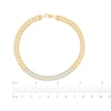 Thumbnail Image 4 of Diamond Two-Row Vintage-Style Bracelet 1/3 ct tw 10K Yellow Gold 7&quot;