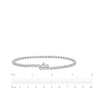 Thumbnail Image 3 of Multi-Diamond Flower Link Bracelet with Magnetic Clasp 1-1/2 ct tw 10K White Gold 7"