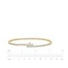 Thumbnail Image 4 of Multi-Diamond Flower Link Bracelet with Magnetic Clasp 1-1/2 ct tw 10K Yellow Gold 7&quot;