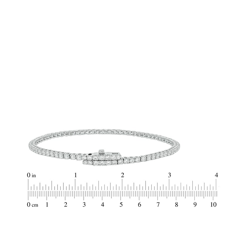 Main Image 4 of Diamond Tennis Bracelet with Magnetic Clasp 3 ct tw 10K White Gold 7"