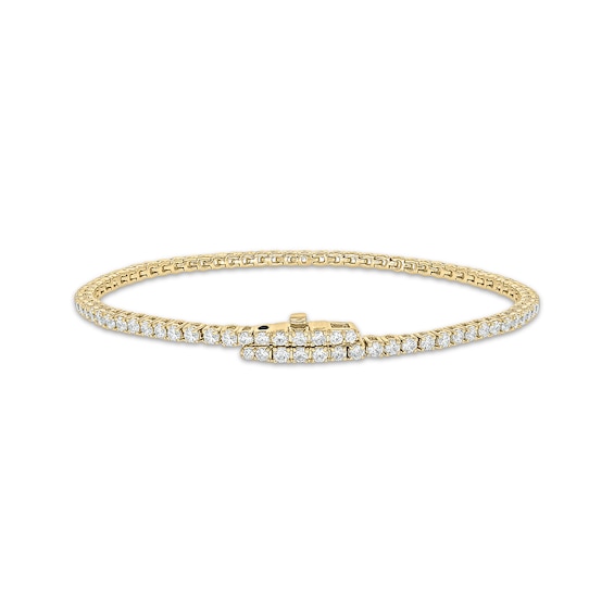 Diamond Tennis Bracelet with Magnetic Clasp ct tw 10K Gold 7