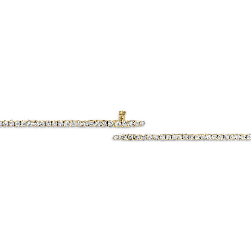 Diamond Tennis Bracelet with Magnetic Clasp 3 ct tw 10K Yellow Gold 7"