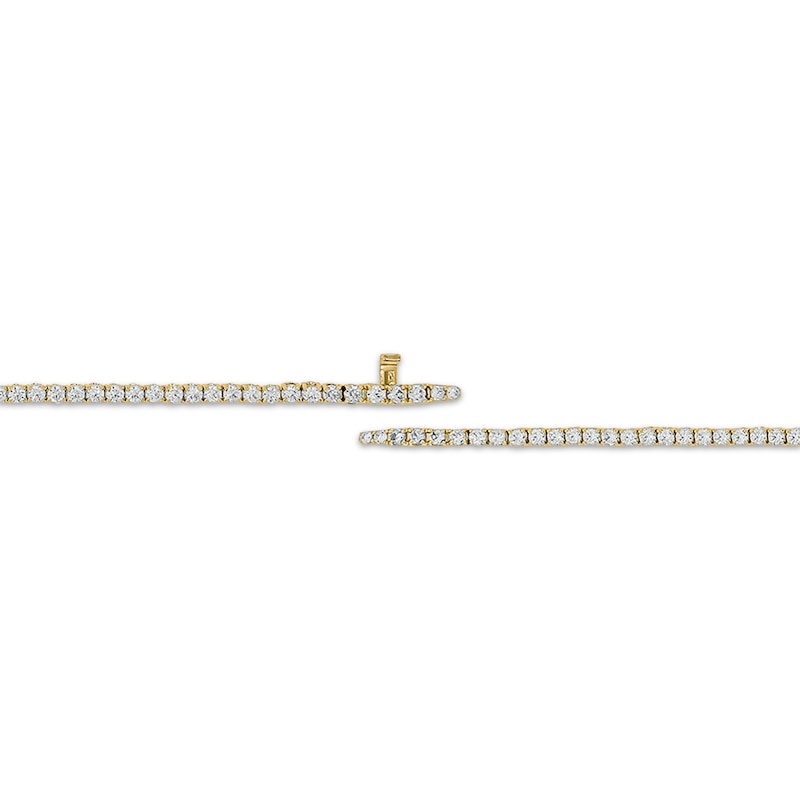 Main Image 3 of Diamond Tennis Bracelet with Magnetic Clasp 3 ct tw 10K Yellow Gold 7&quot;
