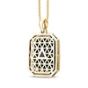 Thumbnail Image 2 of Men's Diamond & Black Onyx Lion Crest Octagon Necklace 3/4 ct tw 10K Yellow Gold 22"