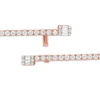 Thumbnail Image 2 of Baguette & Round-Cut Diamond Tennis Bracelet with Magnetic Clasp 3 ct tw 10K Rose Gold 7"