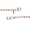 Thumbnail Image 3 of Baguette & Round-Cut Diamond Tennis Bracelet with Magnetic Clasp 3 ct tw 10K Rose Gold 7&quot;