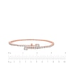 Thumbnail Image 3 of Baguette & Round-Cut Diamond Tennis Bracelet with Magnetic Clasp 3 ct tw 10K Rose Gold 7"