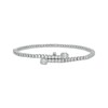 Thumbnail Image 0 of Baguette & Round-Cut Diamond Tennis Bracelet with Magnetic Clasp 3 ct tw 10K White Gold 7"