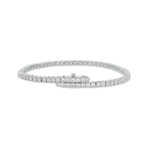 Diamond Tennis Bracelet with Magnetic Clasp -/ ct tw 10K White Gold 7