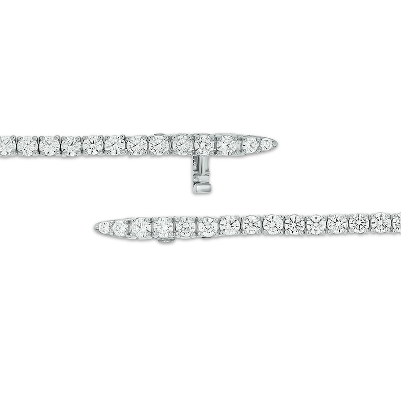Diamond Tennis Bracelet with Magnetic Clasp 3-3/4 ct tw 10K White Gold 7"