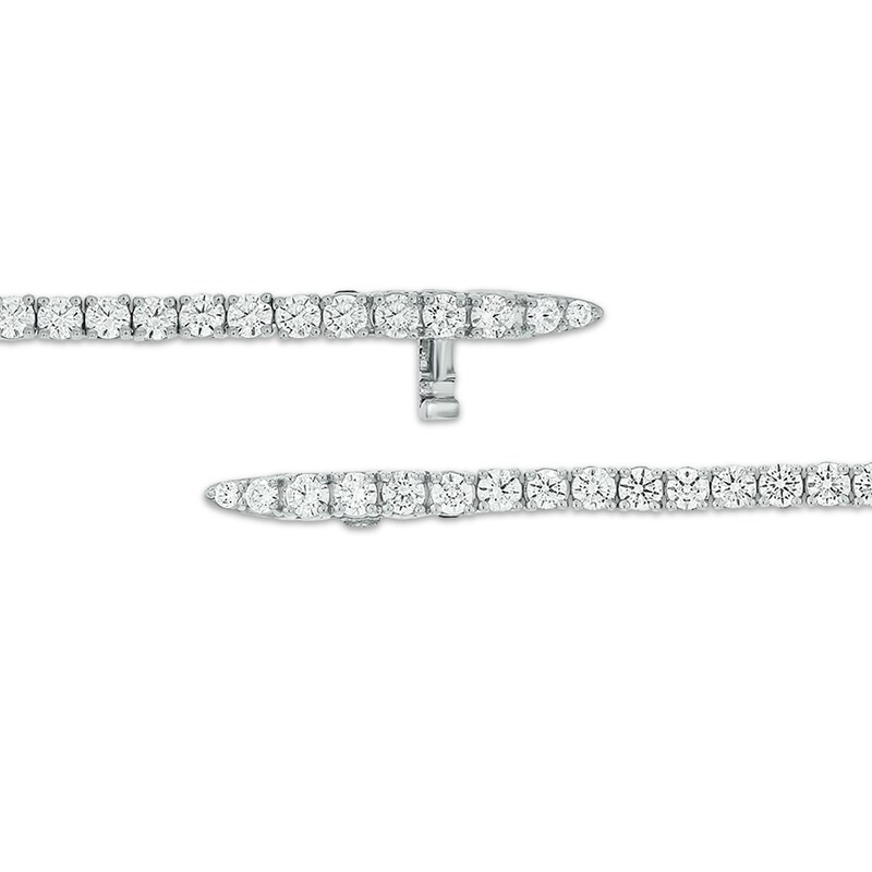 Main Image 3 of Diamond Tennis Bracelet with Magnetic Clasp 3-3/4 ct tw 10K White Gold 7&quot;