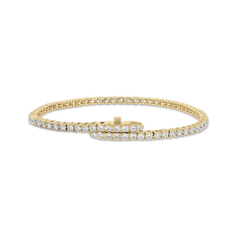 Diamond Tennis Bracelet with Magnetic Clasp 3-3/4 ct tw 10K Yellow Gold 7"