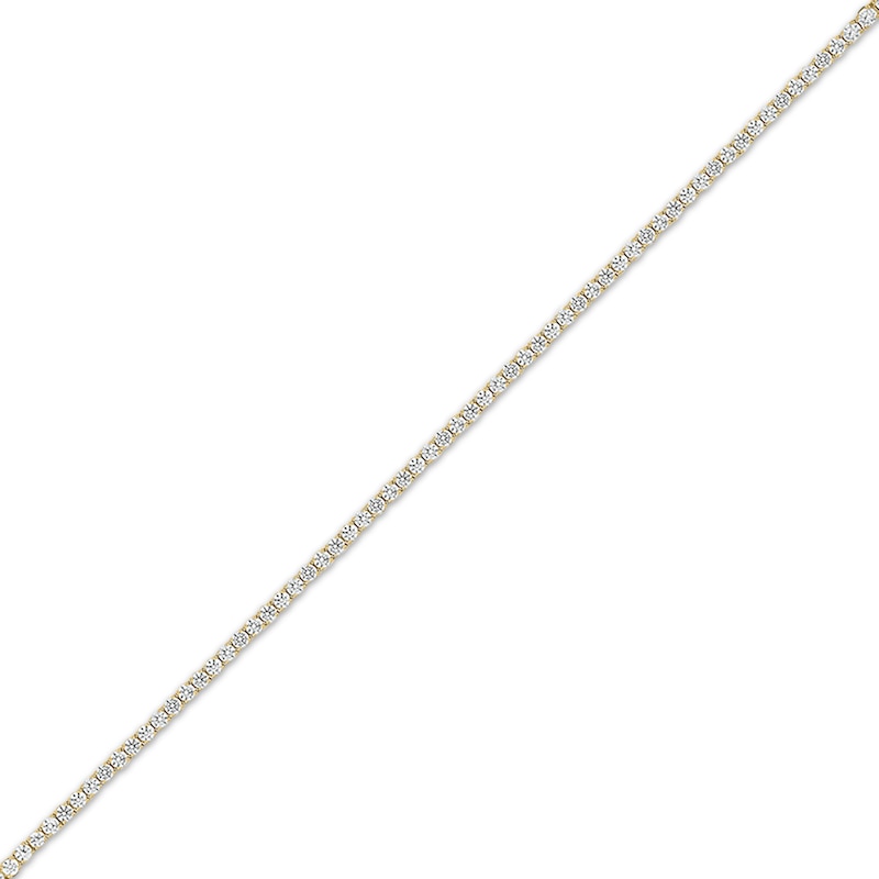 Diamond Tennis Bracelet with Magnetic Clasp 3-3/4 ct tw 10K Yellow Gold 7"