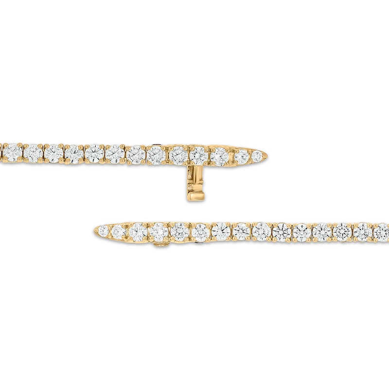 Diamond Tennis Bracelet with Magnetic Clasp 3-3/4 ct tw 10K Yellow Gold 7"
