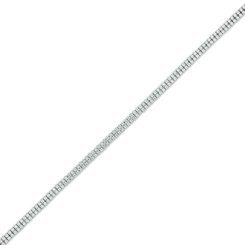 Main Image 2 of Diamond Double-Row Endless Bracelet with Magnetic Clasp 4 ct tw 10K White Gold 7&quot;