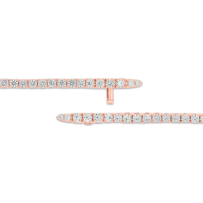 Main Image 3 of Diamond Tennis Bracelet with Magnetic Clasp 5 ct tw 10K Rose Gold 7&quot;