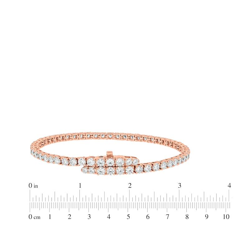 Main Image 4 of Diamond Tennis Bracelet with Magnetic Clasp 5 ct tw 10K Rose Gold 7&quot;