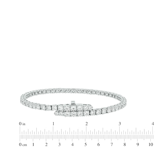 Thumbnail Image 4 of Diamond Tennis Bracelet with Magnetic Clasp 5 ct tw 10K White Gold 7"