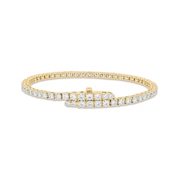 Diamond Tennis Bracelet with Magnetic Clasp 5 ct tw 10K Yellow Gold 7"